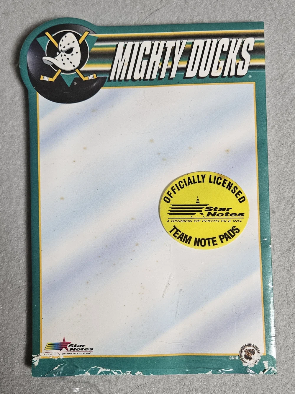 Vintage 90s NHL Mighty Ducks Star Notes Notepads 4 Pack